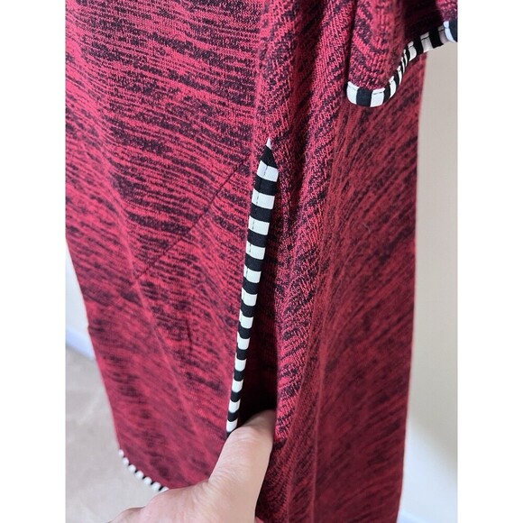 Aster by Firmiana Plus Size 3X Tunic Top Contrast Trim Asym Hem Lagenlook Boho - Picture 4 of 11